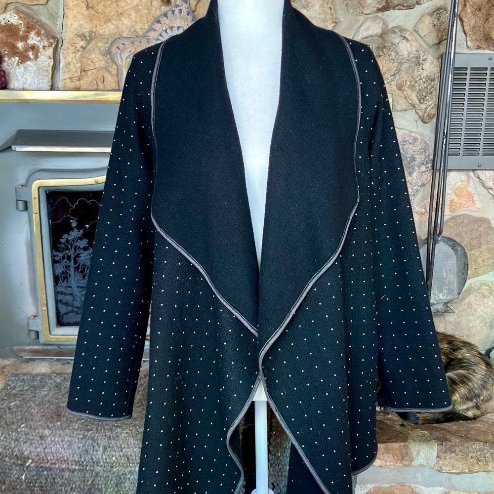 Sophisticated Black Women's Blazer with Stud Accents